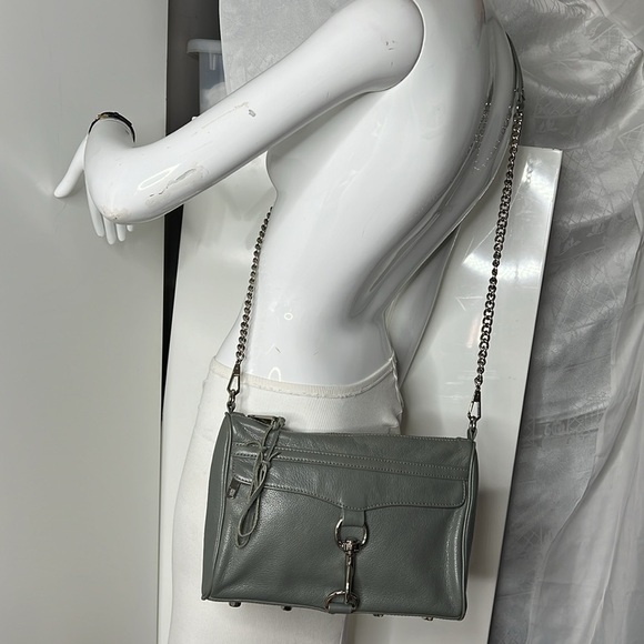 Rebecca Minkoff Original MAC Large Gray Leather Crossbody Bag - Picture 5 of 11